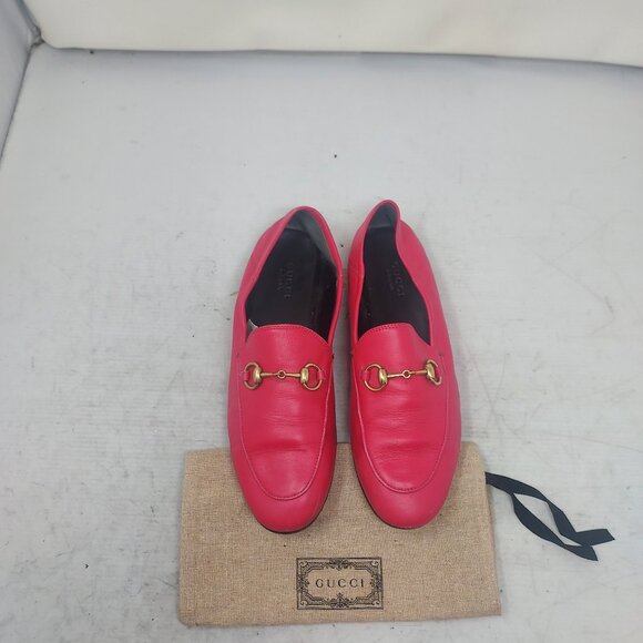 Gucci Brixton Pink Horsebit Collapsible Loafer Shoe - Picture 1 of 13